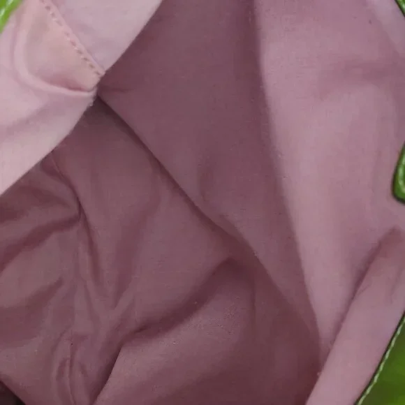 LIZ CLAIBORNE GREEN SHOULD BAG HANDBAG with K KEYCHAIN - Picture 6 of 6